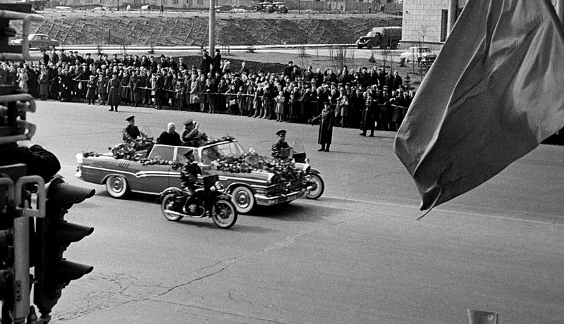 Встреча Юрия Гагарина в Москве 14 апреля 1961 года