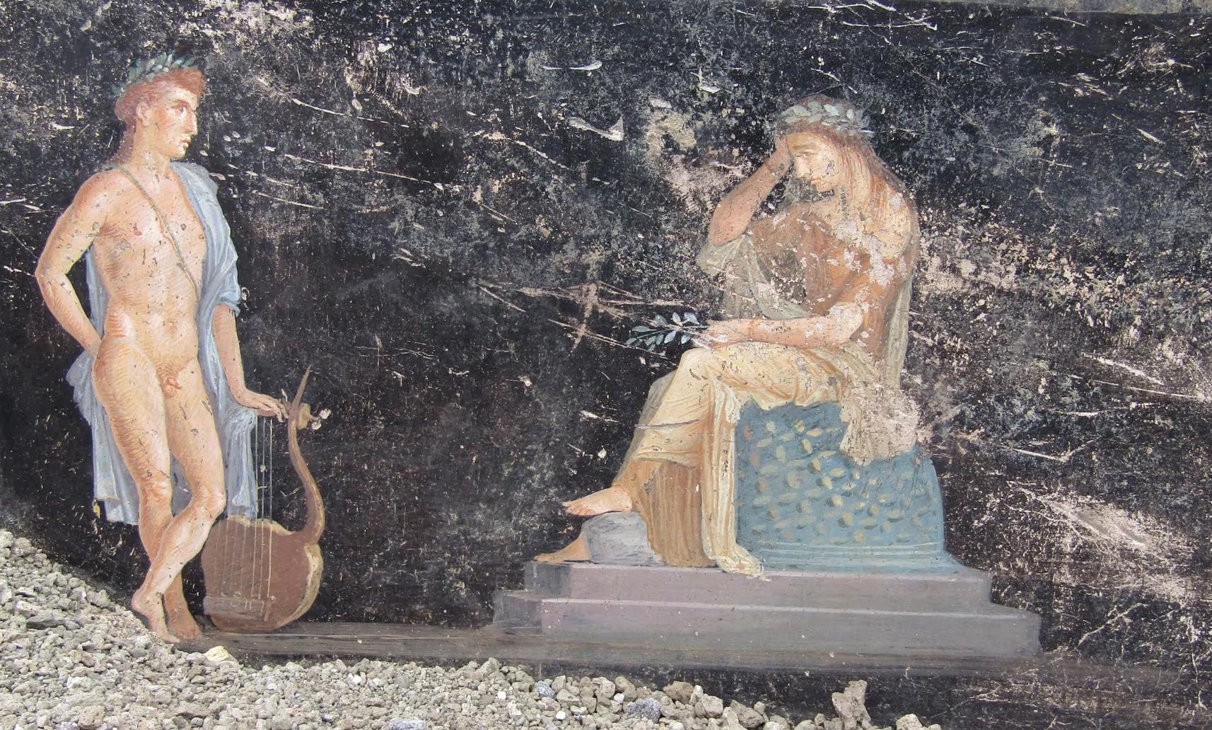 Елена Троянская и Парис на фресках Помпеи
