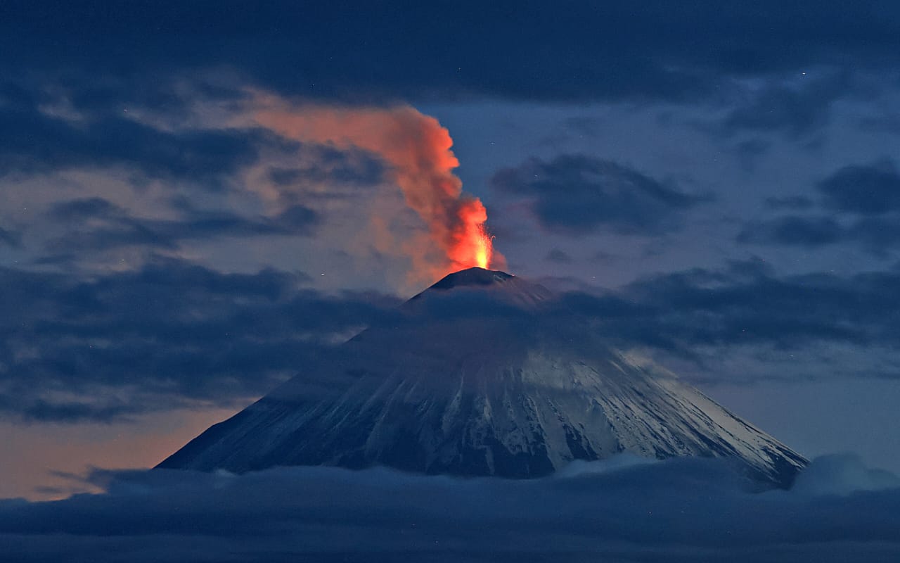 Извержение Ключевского вулкана