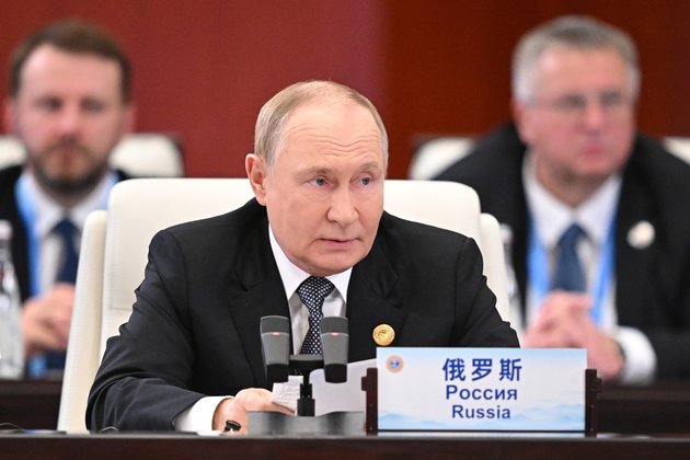 Президент России Владимир Путин на саммите ШОС