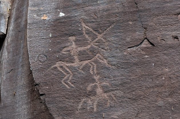 Один из рисунков Шалаболинской писаницы, расположенной в Красноярском крае