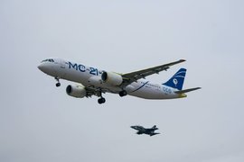 Полет второго импортозамещенного самолета МС-21