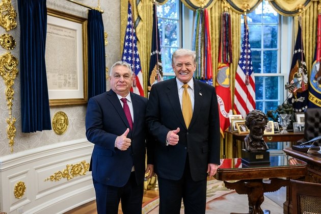 Премьер-министр Венгрии Виктор Орбан и президент США Дональд Трамп