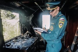 Работа экспертов на пожаре