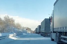 Пробка в Слюдянском районе Иркутской области