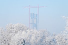 Строительство нового моста в Новосибирске