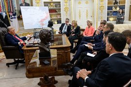 Президент США Дональд Трамп и европейские лидеры