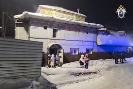 Сгоревшая сауна в Прокопьевске