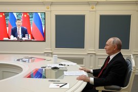 Видеоконференция Путина с председателем КНР Си Цзиньпином