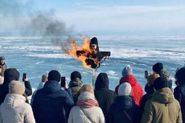 Сожжение чучела Шамана на Байкале