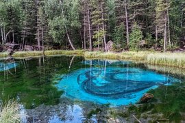 Гейзерное озеро на Алтае