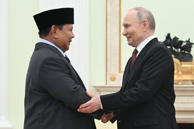 Владимир Путин и Прабово Субианто