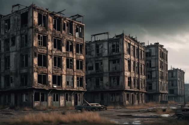 Постапокалипсис, война, разрушенный город