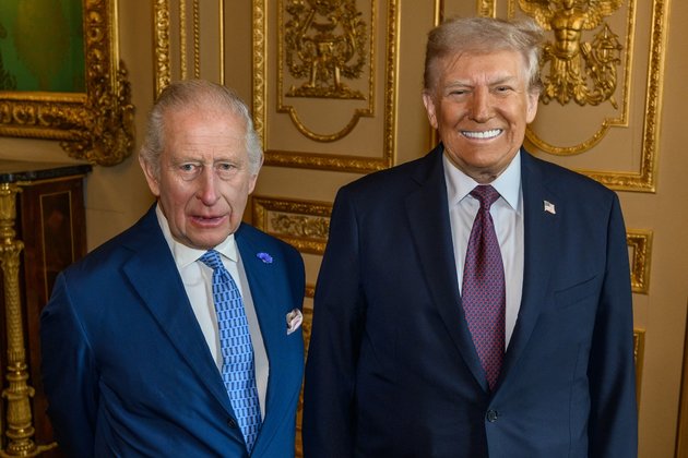 Король Великобритании Карл III и Дональд Трамп