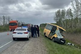 ДТП на трассе Тюмень-Омск с автобусом, перевозившим детей