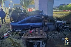 ДТП на развязке четвертого моста в Новосибирске