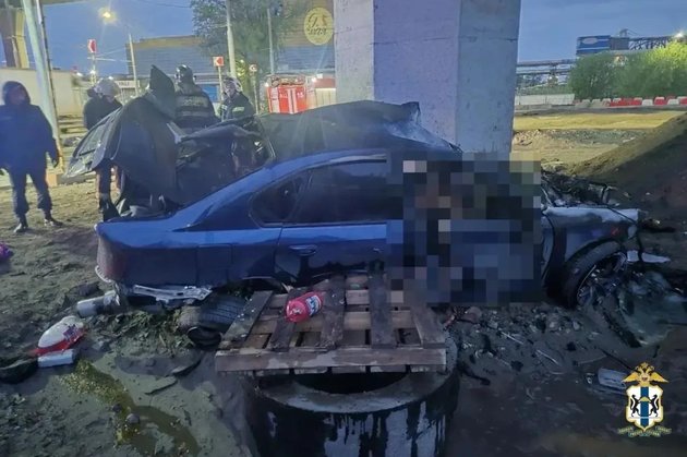 ДТП на развязке четвертого моста в Новосибирске