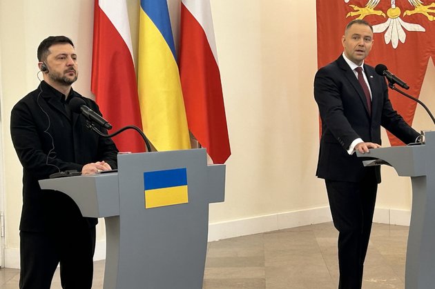 Президенты Украины и Польши Владимир Зеленский и Кароль Навроцкий