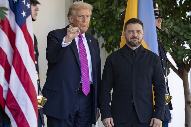 Президент США Дональд Трамп и президент Украины Владимир Зеленский