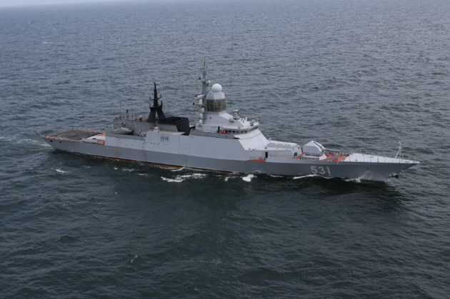 Российский корвет «Сообразительный» проекта 20380