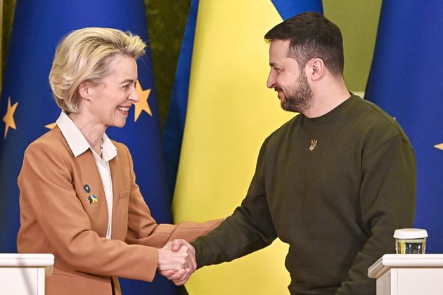 Президент Украины Владимир Зеленский и председатель Еврокомиссии Урсула фон дер Ляйен