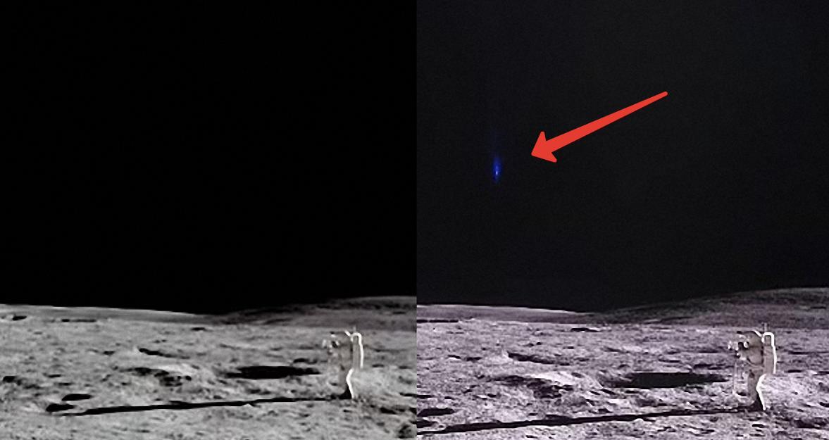 Сравнение двух лунных фото миссии Apollo 14