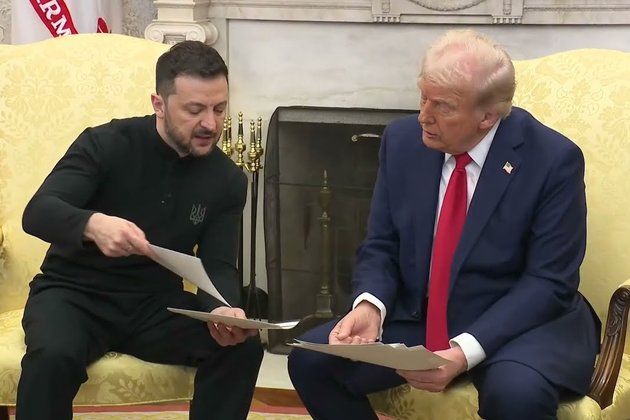 Президенты Украины и США Владимир Зеленский и Дональд Трамп