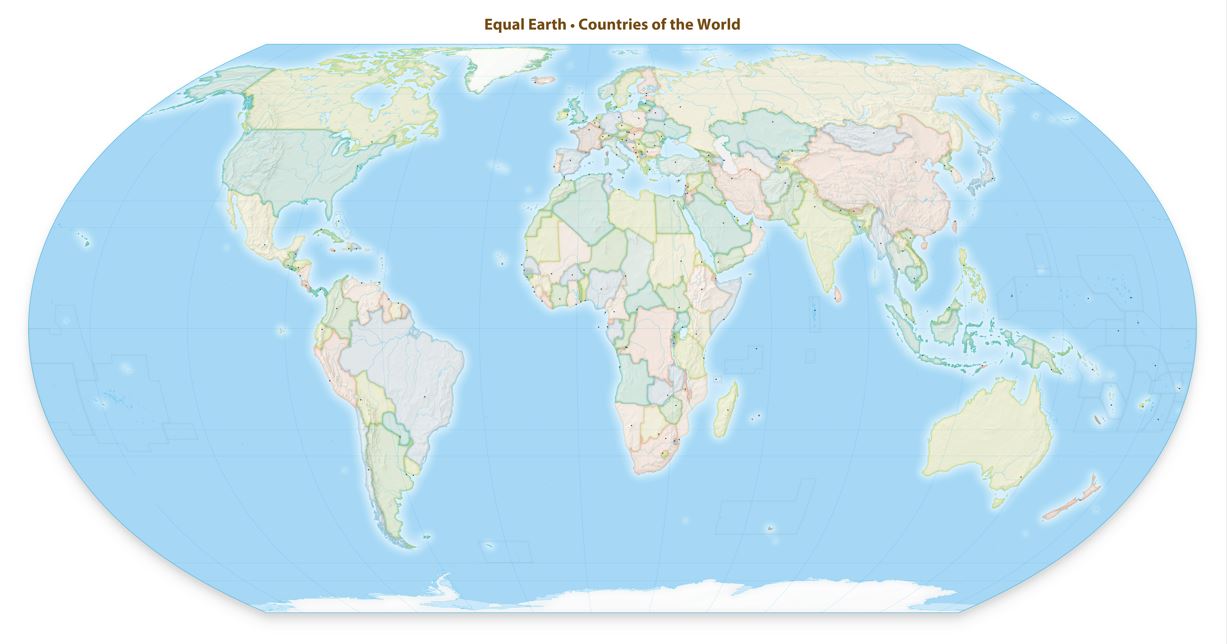 Карта мира Equal Earth Карта мира Equal Earth