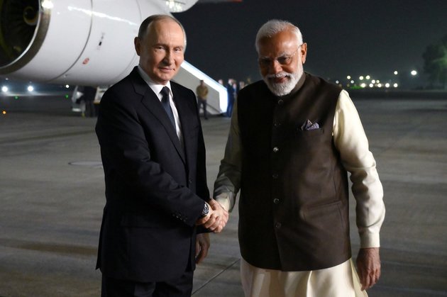 Президент РФ Владимир Путин и премьер-министр Индии Нарендра Моди